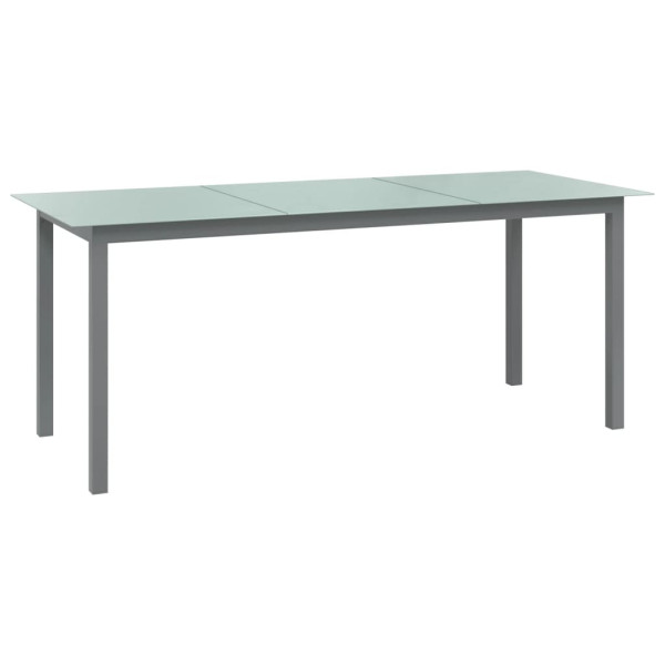 Stół ogrodowy Szary 190 x 90 x 74 cm Aluminium vidaXL 205105