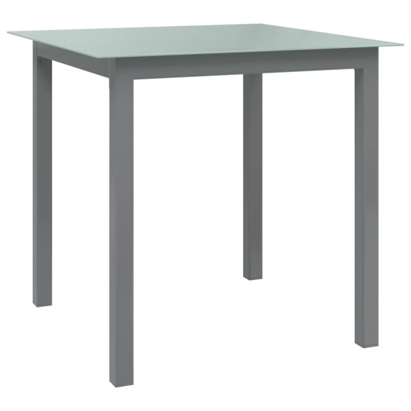 Stół ogrodowy Szary 80 x 80 x 74 cm Aluminium vidaXL 205118