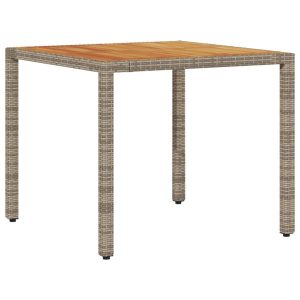 Stół ogrodowy Szary 90 x 90 x 75 cm Technorattan vidaXL 501753 Stół ogrodowy Szary 90 x 90 x 75 cm Technorattan vidaXL 501753