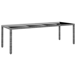 Stół ogrodowy Szary Technorattan vidaXL 259549 Stół ogrodowy Szary Technorattan vidaXL 259549