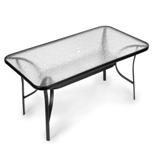 Stół ogrodowy szklany 140×80 cm taras balkon MultiGarden 537358 Stół ogrodowy szklany 140×80 cm taras balkon MultiGarden 537358