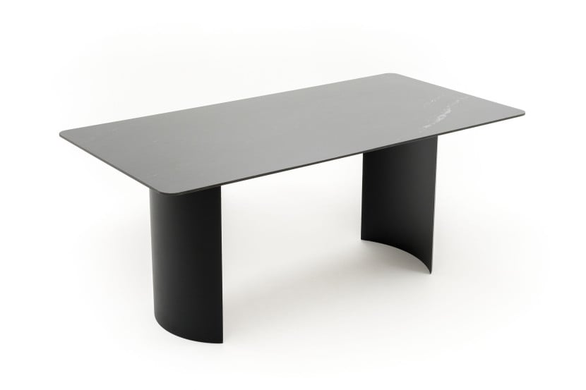 Stół ogrodowy tarasowy BELIZE LUX aluminiowy nowoczesny spiek czarny 1005076