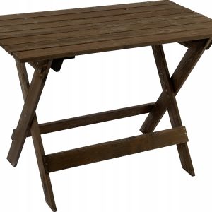 Stół Ogrodowy z Drewna Sosnowego 105×60 cm Kasztan 329325 Stół Ogrodowy z Drewna Sosnowego 105×60 cm Kasztan 329325