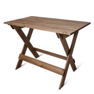 Stół ogrodowy z drewna sosnowego orzech 105×60 cm 329322 Stół ogrodowy z drewna sosnowego orzech 105×60 cm 329322
