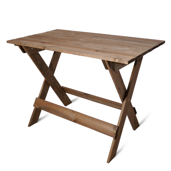 Stół ogrodowy z drewna sosnowego orzech 105x60 cm 329322