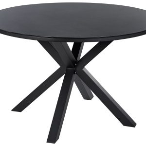Stół okrągłowy ogrodowy 120 cm czarny 115367