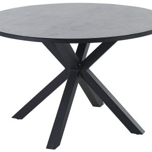 Stół okrągłowy ogrodowy 120 cm szary z czarnym 115375