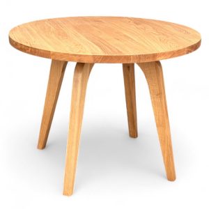 Stół okrągły Ø 100 cm dębowy drewniany nierozkładany 730398 Stół okrągły Ø 100 cm dębowy drewniany nierozkładany 730398