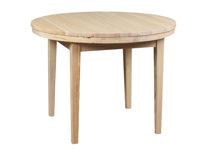 Stół okrągły 100 cm drewniany BORD, kolor sosnowy 378622
