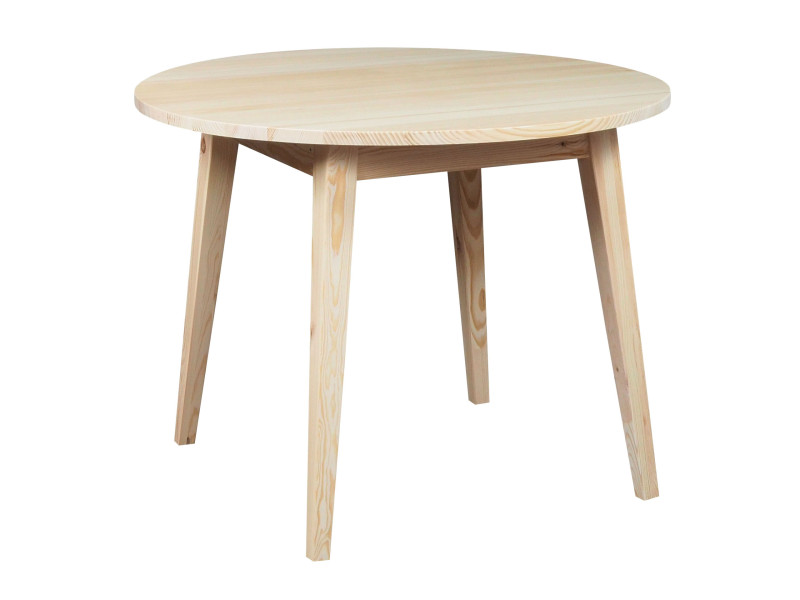 Stół okrągły 100 cm drewniany Mesa, kolor sosnowy 395422