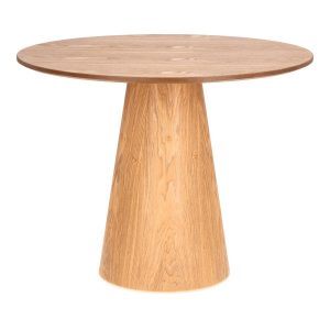 STÓŁ OKRĄGŁY 80 cm Soleilo MDF I OKLEINA DREWNA 376799