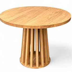 Stół okrągły Ø 90 cm dębowy + lamel stół drewniany nierozkładany 730400 Stół okrągły Ø 90 cm dębowy + lamel stół drewniany nierozkładany 730400