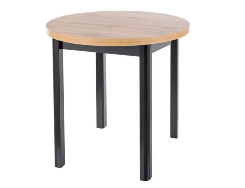 Stół okrągły ADAM 80 cm dąb artisan /czarny 925643