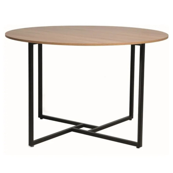 Stół okrągły ALTO 120x120 dąb/czarny 840703