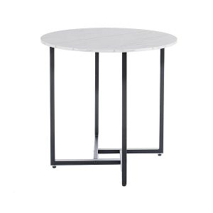 Stół okrągły ALTO II 80×80 biały marmur/czarny 840701 Stół okrągły ALTO II 80×80 biały marmur/czarny 840701