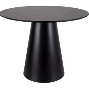 Stół okrągły ANGEL 100 cm efekt marmuru/ czarny mat 916930 Stół okrągły ANGEL 100 cm efekt marmuru/ czarny mat 916930