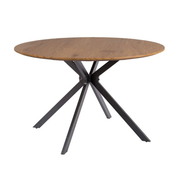 Stół okrągły ASTER 100x100 dąb/czarny 840713