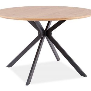 Stół okrągły ASTER 120×120 dąb/czarny 950111