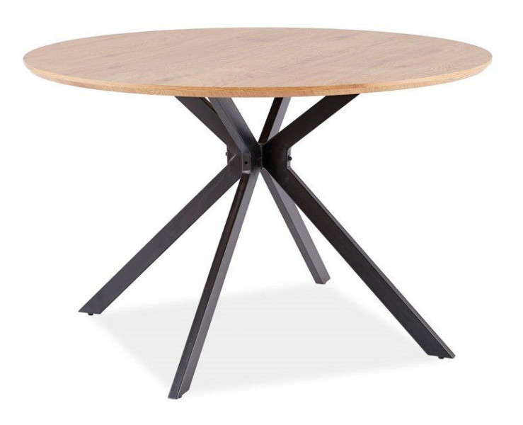 Stół okrągły ASTER 120x120 dąb/czarny 950111