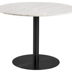 Stół okrągły Corby 105×75 marmur biały 49423