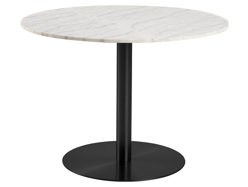 Stół okrągły Corby 105x75 marmur biały 49423