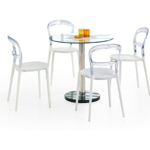 Stół okrągły Cyryl 80 cm szklany 37261