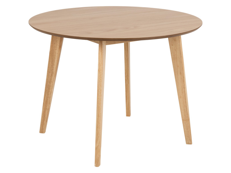 Stół okrągły drewniany 105 cm Lumo, kolor dębowy lakierowany 790667