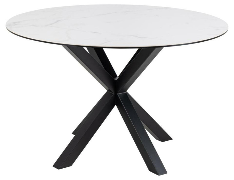 STÓŁ OKRĄGŁY Heaven 120cm biały Akranes DLA 4 OSÓB ceramika 271399
