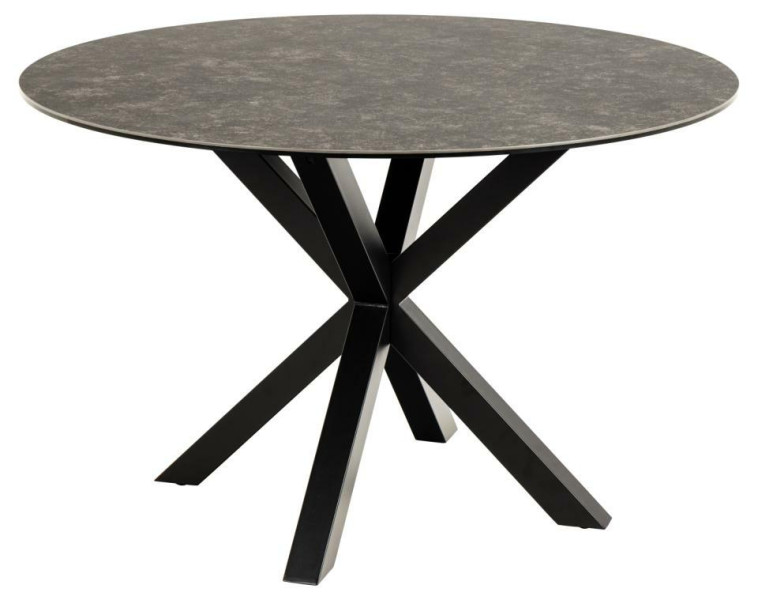 STÓŁ OKRĄGŁY Heaven 120cm brązowy CERAMIKA I STAL 271396
