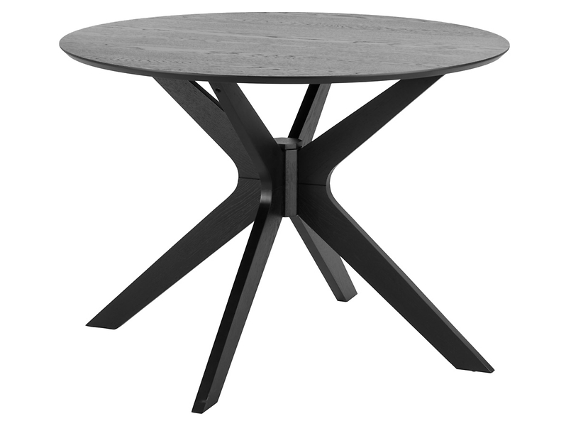 Stół okrągły I Duncan 105 cm fornirowany czarny 49447