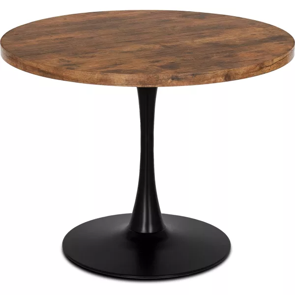 Stół Okrągły LINO 100 cm Dąb Rustykalny/Czarny Nowoczesny Loft 143405