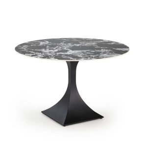 Stół okrągły MANUEL 120×120 czarny marmur/czarny 950102