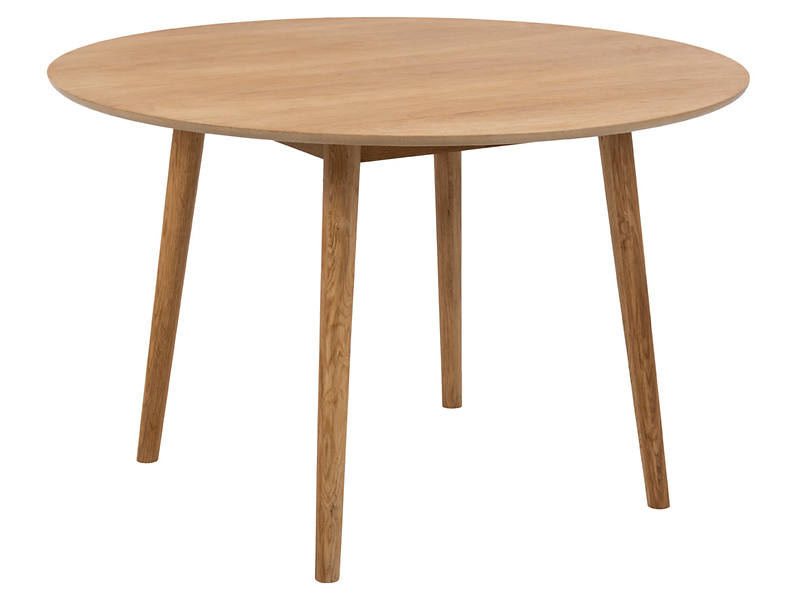 Stół okrągły Nagano 120 cm fornirowany brązowy 49468