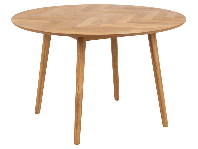 Stół okrągły Nagano 120 cm fornirowany w jodełkę 49467