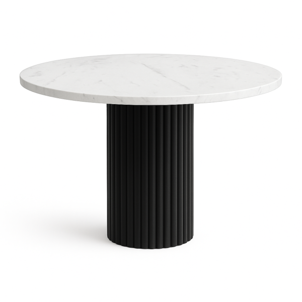 Stół okrągły NESTA 75 cm - Biały Marmur 1041451