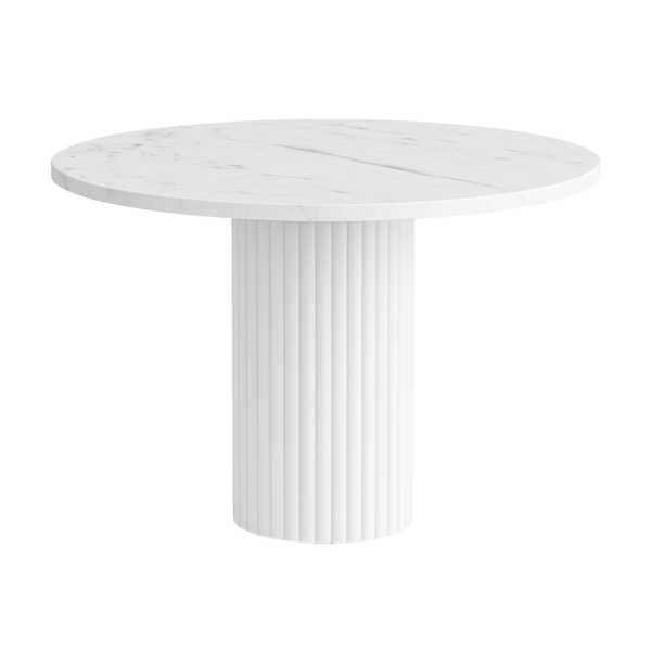 Stół okrągły NESTA 75 cm - Biały Marmur 1041444