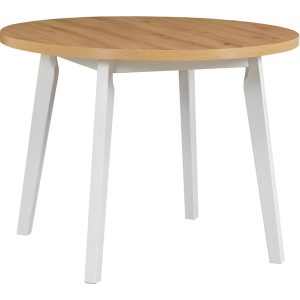 Stół okrągły nierozkładany Brenox 100 dąb artisan/biały 798336 Stół okrągły nierozkładany Brenox 100 dąb artisan/biały 798336