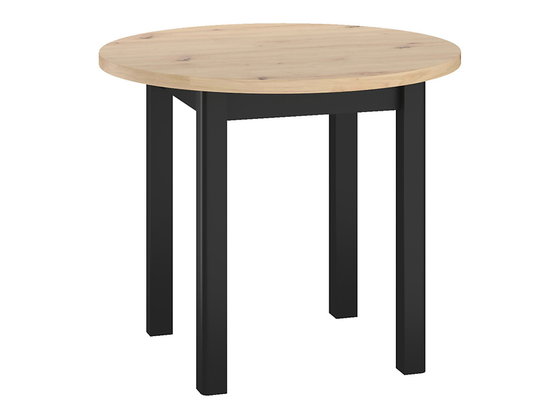 Stół okrągły Ramen 90 cm dąb artisan/czarny 1034418