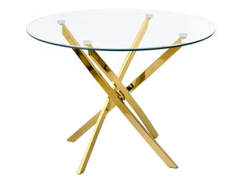 Stół okrągły Raymond 100 cm szklany 42149