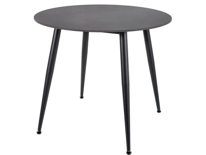 Stół okrągły RION 90 cm czarny marmur 841011