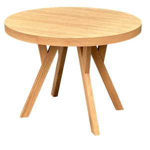 Stół okrągły rozkładany Ø100/200 FORNIR + nogi dębowe Y 871746 Stół okrągły rozkładany Ø100/200 FORNIR + nogi dębowe Y 871746