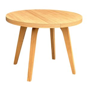 Stół okrągły rozkładany Ø100/200 FORNIR + podstawa nogi dębowe 871739 Stół okrągły rozkładany Ø100/200 FORNIR + podstawa nogi dębowe 871739