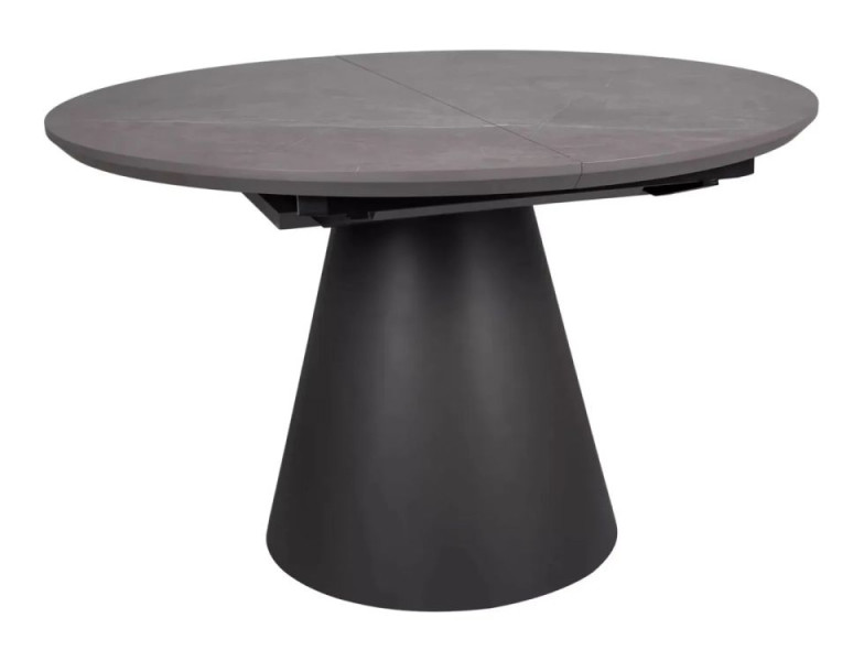 Stół okrągły rozkładany Angel II 120-160 cm efekt marmuru cz 842020