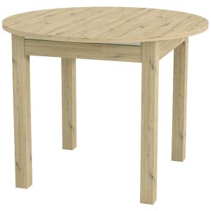 Stół okrągły rozkładany Aurora 96-126×96 dąb artisan 985307 Stół okrągły rozkładany Aurora 96-126×96 dąb artisan 985307