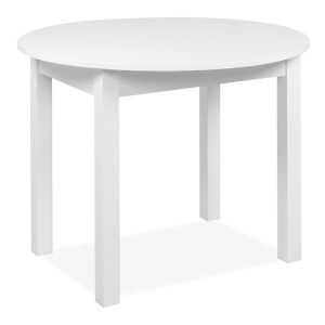 Stół okrągły rozkładany Coburg 100-140×76 biały 798338 Stół okrągły rozkładany Coburg 100-140×76 biały 798338