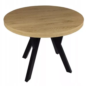 Stół okrągły rozkładany DĄB SŁONECZNY 100/200 cm 566164