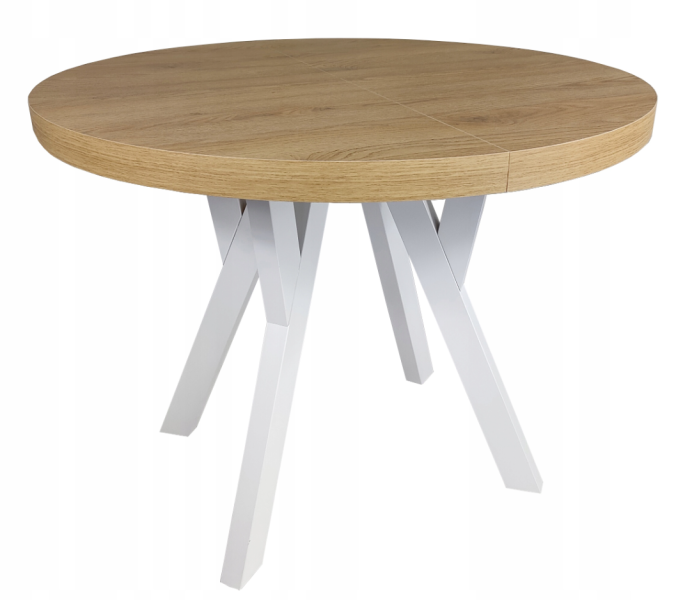 Stół okrągły rozkładany DĄB SŁONECZNY 110/210 cm 566175