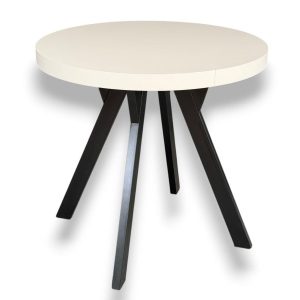 Stół Okrągły Rozkładany KASZMIR Ø 80/130 + nogi metal Y czarne 1004793 Stół Okrągły Rozkładany KASZMIR Ø 80/130 + nogi metal Y czarne 1004793