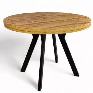 Stół okrągły rozkładany METAL DĄB CRAFT Ø100/200 542625 Stół okrągły rozkładany METAL DĄB CRAFT Ø100/200 542625