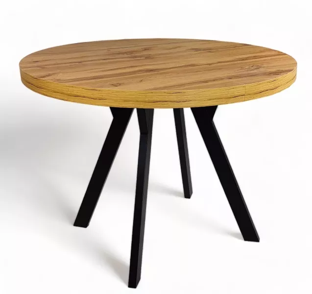 Stół okrągły rozkładany METAL DĄB CRAFT Ø100/200 542625